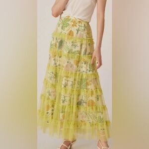 EUC Let Me Be tulle overlay maxi skirt ANTHRO like NEW